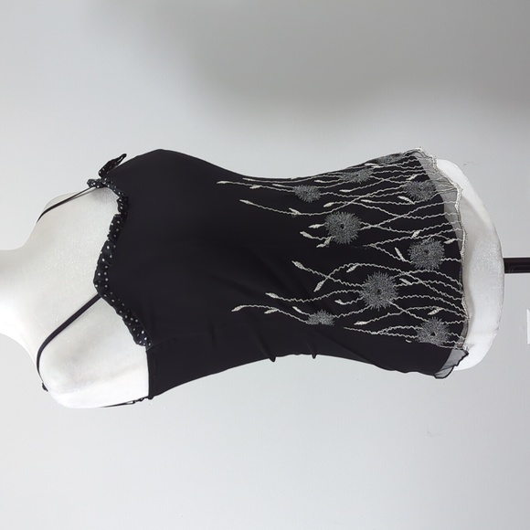 Luisella Mariani Embroidered Mesh Sleeveless Top - Picture 2 of 13